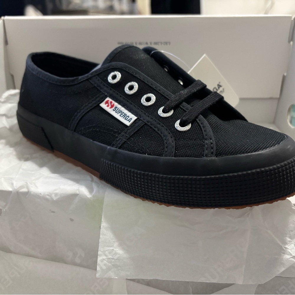 Superga Black Canvas Sneakers
